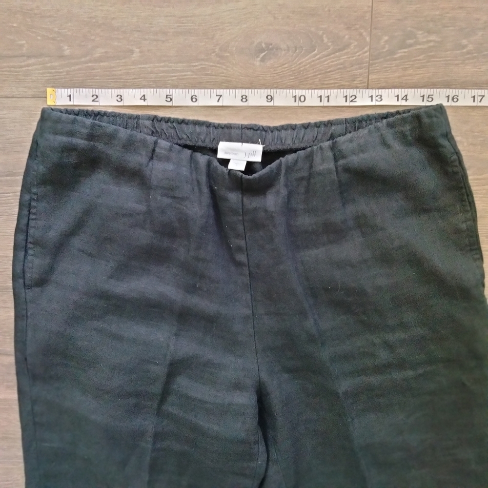 J.Jill Love Linen Women's Size Small Cropped Pull On Black Pants w/ Pockets - Picture 9 of 12